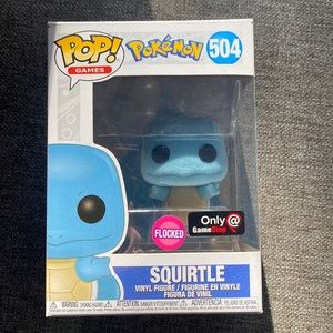 Pokémon Squirtle #504 Flocked GameStop exclusive Pop Vinyl Figure